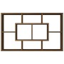Estantería pared madera ingeniería roble marrón 85x16x52,5 cm