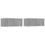Muebles de TV 2 uds madera ingeniería gris Sonoma 80x30x30 cm