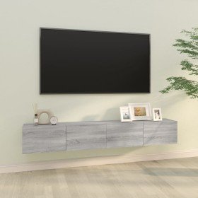 Muebles de pared para TV 2 uds madera gris Sonoma 100x30x30 cm en Muebles TV | Comprar online en Foro24