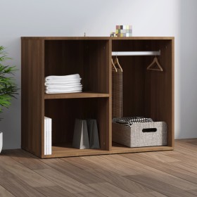 Mueble vestidor madera contrachapada marrón roble 80x40x65 cm