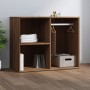 Mueble vestidor madera contrachapada marrón roble 80x40x65 cm