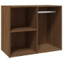 Mueble vestidor madera contrachapada marrón roble 80x40x65 cm