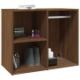 Mueble vestidor madera contrachapada marrón roble 80x40x65 cm