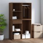 Mueble vestidor madera contrachapada marrón roble 80x40x65 cm