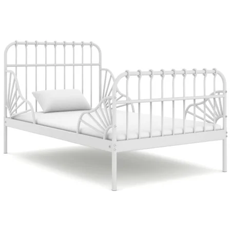 Estructura de cama extensible metal blanca 80x130/200 cm de vidaXL, Camas y somieres - Ref: Foro24-324741, Precio: 138,22 €, ...