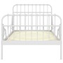White metal extendable bed frame 80x130/200 cm by vidaXL, Beds and slatted bases - Ref: Foro24-324741, Price: 141,12 €, Disco...