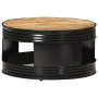 Solid black rough mango wood coffee table 68x68x36 cm by vidaXL, Coffee table - Ref: Foro24-321931, Price: 204,74 €, Discount: %