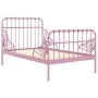 Estructura de cama extensible metal rosa 80x130/200 cm de vidaXL, Camas y somieres - Ref: Foro24-324743, Precio: 165,72 €, De...