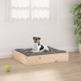 Cama para perros madera maciza de pino 51,5x44x9 cm