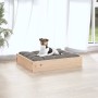 Cama para perros madera maciza de pino 51,5x44x9 cm