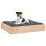 Cama para perros madera maciza de pino 51,5x44x9 cm