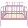 Estructura de cama extensible metal rosa 80x130/200 cm de vidaXL, Camas y somieres - Ref: Foro24-324743, Precio: 165,72 €, De...
