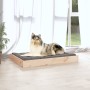 Cama para perros madera maciza de pino 91,5x64x9 cm