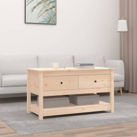Mesa de centro de madera maciza de pino 102x49x55 cm Mesa de centro de madera maciza de pino 102x49x55 cm