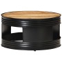 Solid black rough mango wood coffee table 68x68x36 cm by vidaXL, Coffee table - Ref: Foro24-321931, Price: 204,74 €, Discount: %
