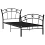 Bed frame with black metal football design 90x200 cm by vidaXL, Beds and slatted bases - Ref: Foro24-324744, Price: 101,01 €,...