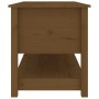 Mesa de centro madera maciza de pino marrón miel 102x49x55 cm