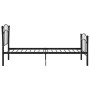 Bed frame with black metal football design 90x200 cm by vidaXL, Beds and slatted bases - Ref: Foro24-324744, Price: 102,93 €,...