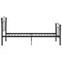 Bed frame with black metal football design 90x200 cm by vidaXL, Beds and slatted bases - Ref: Foro24-324744, Price: 101,01 €,...