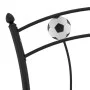 Bed frame with black metal football design 90x200 cm by vidaXL, Beds and slatted bases - Ref: Foro24-324744, Price: 101,01 €,...