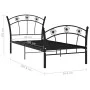Bed frame with black metal football design 90x200 cm by vidaXL, Beds and slatted bases - Ref: Foro24-324744, Price: 101,01 €,...