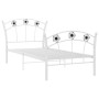 Bed frame with white metal football design 90x200 cm by vidaXL, Beds and slatted bases - Ref: Foro24-324745, Price: 86,52 €, ...