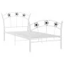 Bed frame with white metal football design 90x200 cm by vidaXL, Beds and slatted bases - Ref: Foro24-324745, Price: 85,50 €, ...