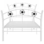 Bed frame with white metal football design 90x200 cm by vidaXL, Beds and slatted bases - Ref: Foro24-324745, Price: 85,50 €, ...