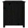 Mesa de centro de madera maciza de pino negro 71x49x55 cm