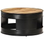 Solid black rough mango wood coffee table 68x68x36 cm by vidaXL, Coffee table - Ref: Foro24-321931, Price: 204,74 €, Discount: %