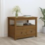 Mesa de centro de madera maciza de pino marrón miel 71x49x55 cm en Mesas de centro | Comprar online en Foro24