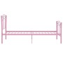 Bed frame with pink metal football design 90x200 cm by vidaXL, Beds and slatted bases - Ref: Foro24-324747, Price: 68,22 €, D...