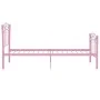 Bed frame with pink metal football design 90x200 cm by vidaXL, Beds and slatted bases - Ref: Foro24-324747, Price: 67,66 €, D...