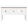 Mesa de centro de madera maciza de pino blanco 102x49x55 cm