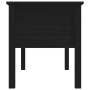 Mesa de centro de madera maciza de pino negro 102x49x55 cm