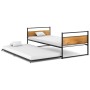 Black metal removable bed frame 90x200 cm by vidaXL, Beds and slatted bases - Ref: Foro24-324748, Price: 179,31 €, Discount: %