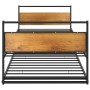 Black metal removable bed frame 90x200 cm by vidaXL, Beds and slatted bases - Ref: Foro24-324748, Price: 179,31 €, Discount: %