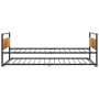 Estructura de cama extraíble metal negro 90x200 cm de vidaXL, Camas y somieres - Ref: Foro24-324748, Precio: 179,21 €