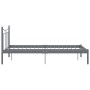 Estructura de cama de metal gris 120x200 cm