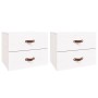 Mesitas de noche de pared 2 uds blanco 50x36x40 cm