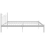 Estructura de cama de metal blanca 200x200 cm