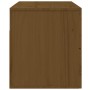 Mesitas de noche de pared 2 uds marrón miel 50x36x40 cm
