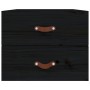 Mesitas de noche de pared 2 uds negro 50x36x40 cm
