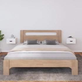 Mesitas de noche de pared 2 uds blanco 40x29,5x22 cm Mesitas de noche de pared 2 uds blanco 40x29,5x22 cm