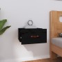 Mesita de noche de pared negro 40x29,5x22 cm