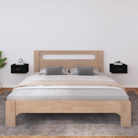 Mesitas de noche de pared 2 uds negro 40x29,5x22 cm Mesitas de noche de pared 2 uds negro 40x29,5x22 cm