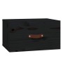 Mesitas de noche de pared 2 uds negro 40x29,5x22 cm