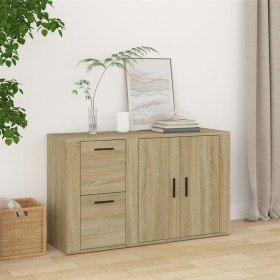 Aparador madera contrachapada roble Sonoma 100x33x59,5 cm Aparador madera contrachapada roble Sonoma 100x33x59,5 cm