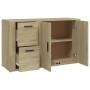 Aparador madera contrachapada roble Sonoma 100x33x59,5 cm