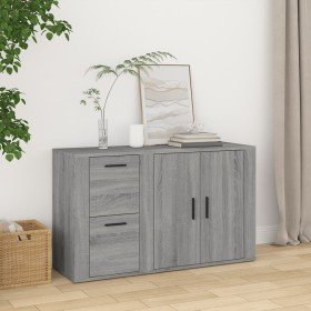 Aparador de madera contrachapada gris Sonoma 100x33x59,5 cm Aparador de madera contrachapada gris Sonoma 100x33x59,5 cm